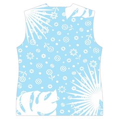 Flower Illustrations Women s Button Up Vest from ArtsNow.com Back