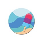 Ice Summer Beach Sea Dessert Magnet 3  (Round)