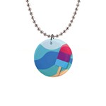 Ice Summer Beach Sea Dessert 1  Button Necklace