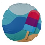 Ice Summer Beach Sea Dessert Large 18  Premium Round Cushions