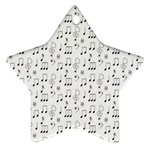 Music Notes Wallpaper Ornament (Star)