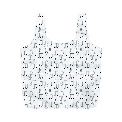 Music Notes Wallpaper Full Print Recycle Bag (M) from ArtsNow.com Front