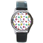 Egg Easter Texture Colorful Round Metal Watch