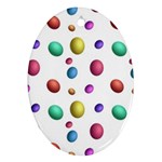 Egg Easter Texture Colorful Ornament (Oval)