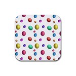 Egg Easter Texture Colorful Rubber Coaster (Square) 