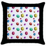 Egg Easter Texture Colorful Throw Pillow Case (Black)