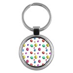 Egg Easter Texture Colorful Key Chain (Round)