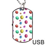 Egg Easter Texture Colorful Dog Tag USB Flash (One Side)
