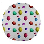 Egg Easter Texture Colorful Large 18  Premium Round Cushions