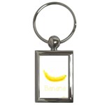 Banana Fruit Watercolor Painted Key Chain (Rectangle)