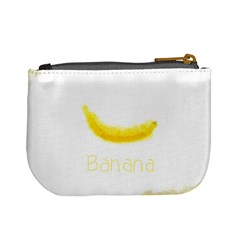 Banana Fruit Watercolor Painted Mini Coin Purse from ArtsNow.com Back