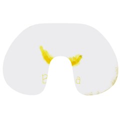 Banana Fruit Watercolor Painted Travel Neck Pillow from ArtsNow.com Front