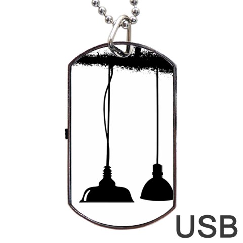 Lanterns Lamps Light Ceiling Dog Tag USB Flash (Two Sides) from ArtsNow.com Front