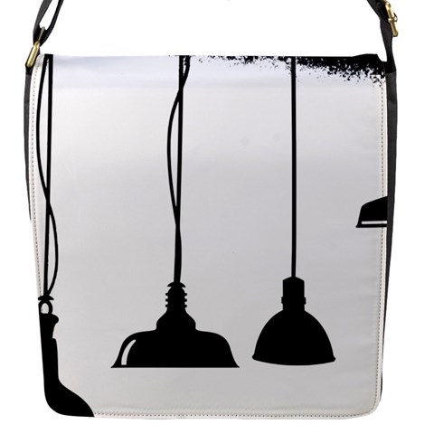 Lanterns Lamps Light Ceiling Flap Closure Messenger Bag (S) from ArtsNow.com Front