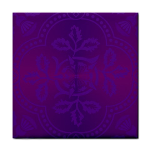 Cloister Advent Purple Tile Coaster from ArtsNow.com Front