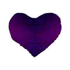 Cloister Advent Purple Standard 16  Premium Flano Heart Shape Cushions from ArtsNow.com Back