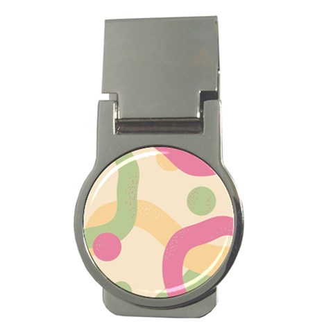 Line Pattern Dot Money Clips (Round)  from ArtsNow.com Front