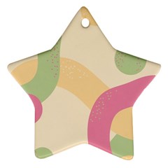 Line Pattern Dot Star Ornament (Two Sides) from ArtsNow.com Back