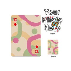 Line Pattern Dot Playing Cards 54 Designs (Mini) from ArtsNow.com Front - Diamond10