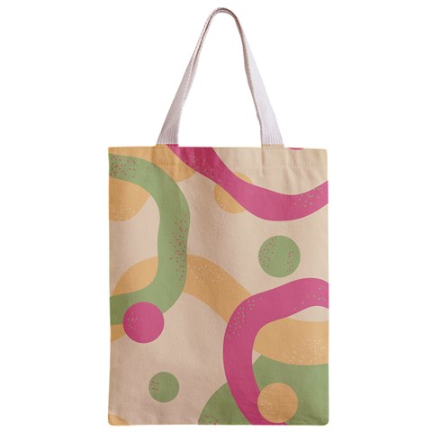 Line Pattern Dot Zipper Classic Tote Bag from ArtsNow.com Front
