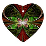 Fractal Design Heart Ornament (Two Sides)