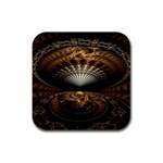 Fractal Illusion Rubber Square Coaster (4 pack) 