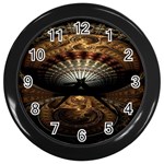 Fractal Illusion Wall Clock (Black)