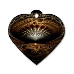 Fractal Illusion Dog Tag Heart (One Side)