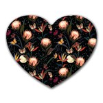 Seamless Garden Pattern Heart Mousepads