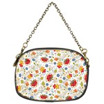 Red Yellow Flower Pattern Chain Purse (Two Sides)