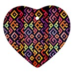 Square Pattern 2 Ornament (Heart)
