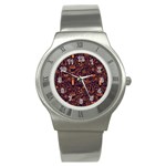 Halloween Pattern 5 Stainless Steel Watch