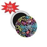 Halloween Love Chains Pattern 1.75  Magnets (100 pack) 