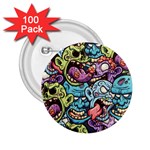 Halloween Love Chains Pattern 2.25  Buttons (100 pack) 