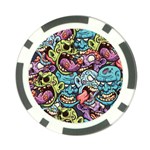 Halloween Love Chains Pattern Poker Chip Card Guard