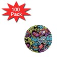 Halloween Love 1  Mini Magnets (100 pack) 