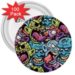 Halloween Love 3  Buttons (100 pack) 