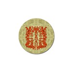 Roses Decorative In The Golden Environment Golf Ball Marker