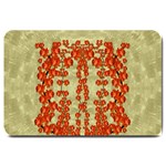 Roses Decorative In The Golden Environment Large Doormat 