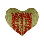 Roses Decorative In The Golden Environment Standard 16  Premium Heart Shape Cushions