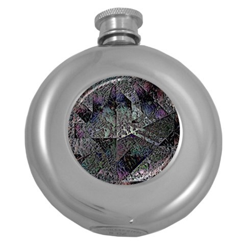 Erosion  Round Hip Flask (5 oz) from ArtsNow.com Front