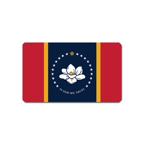 Flag of Mississippi Magnet (Name Card) from ArtsNow.com Front