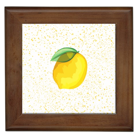 Illustration Sgraphic Lime Orange Framed Tile from ArtsNow.com Front