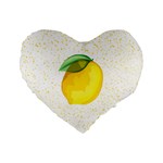 Illustration Sgraphic Lime Orange Standard 16  Premium Flano Heart Shape Cushions