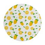 Illustrations Lemon Citrus Fruit Yellow Ornament (Round)