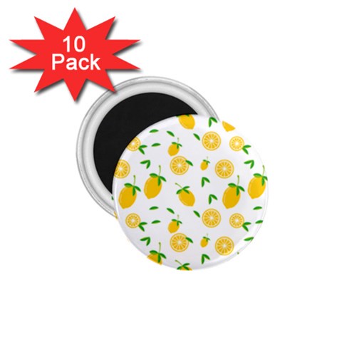 Illustrations Lemon Citrus Fruit Yellow 1.75  Magnets (10 pack)  from ArtsNow.com Front