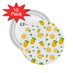 Illustrations Lemon Citrus Fruit Yellow 2.25  Buttons (10 pack) 