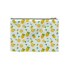 Illustrations Lemon Citrus Fruit Yellow Cosmetic Bag (Medium) from ArtsNow.com Back