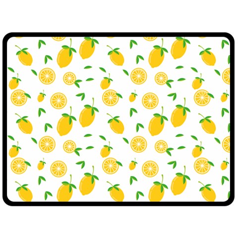 Illustrations Lemon Citrus Fruit Yellow Fleece Blanket (Large)  from ArtsNow.com 80 x60  Blanket Front