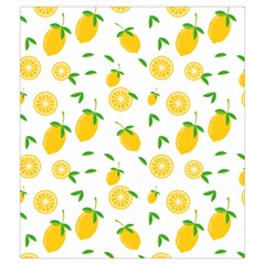 Illustrations Lemon Citrus Fruit Yellow Drawstring Pouch (Medium) from ArtsNow.com Front